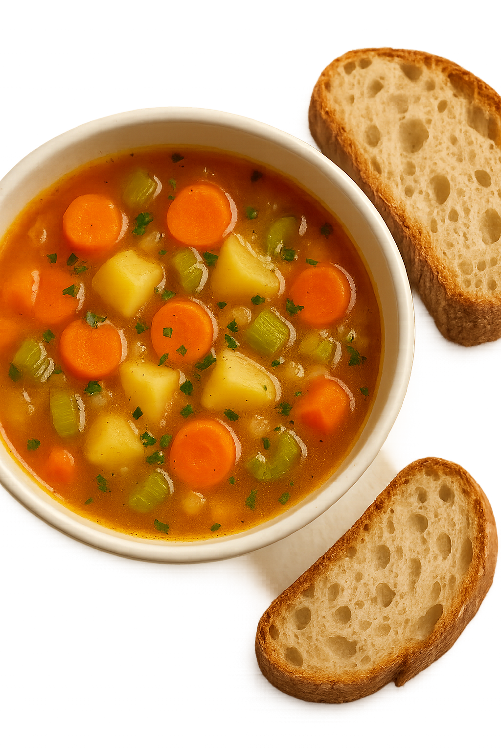 Home made Soup with bread